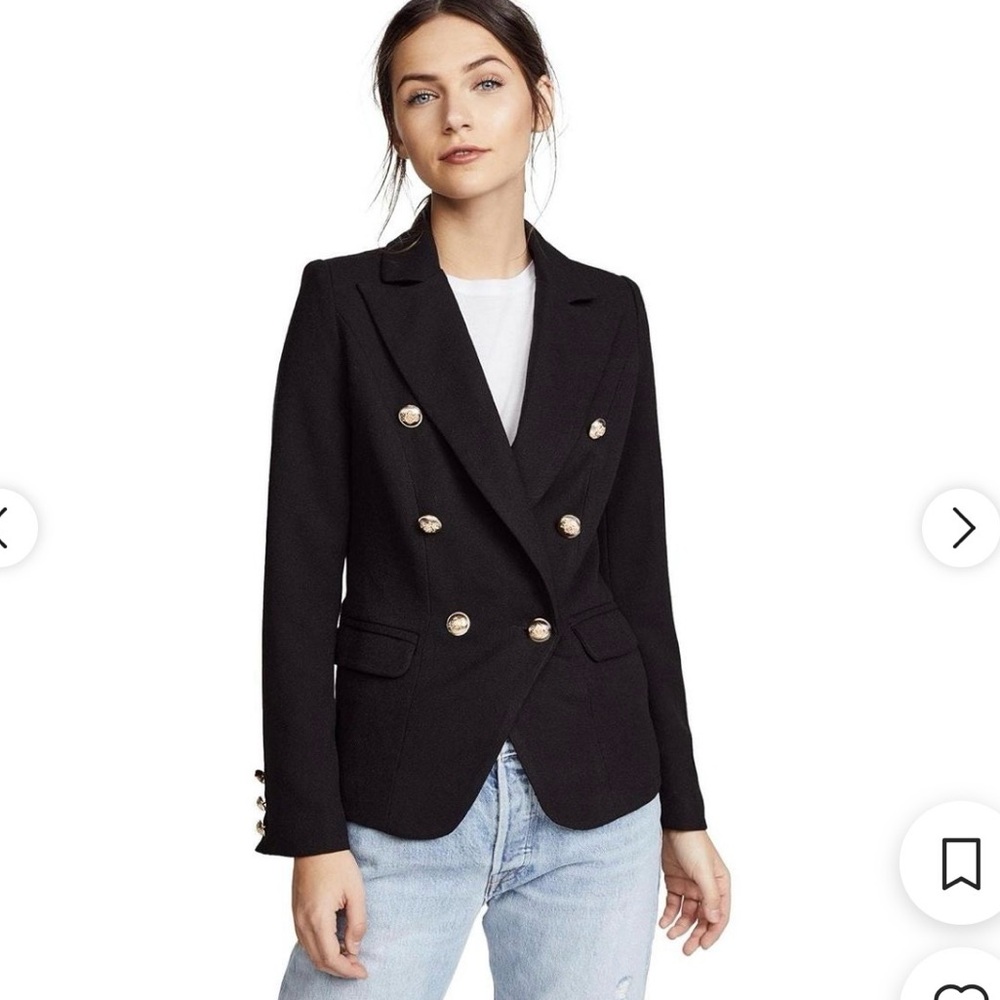 Lioness Women's Black Tailored-jacket size M